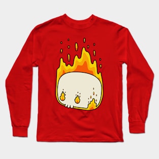 Flaming Skull Long Sleeve T-Shirt